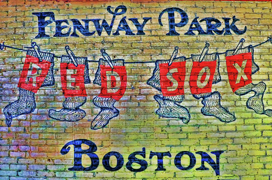 Hanging Sox Mural - Fenway Park Photograph by Allen Beatty
