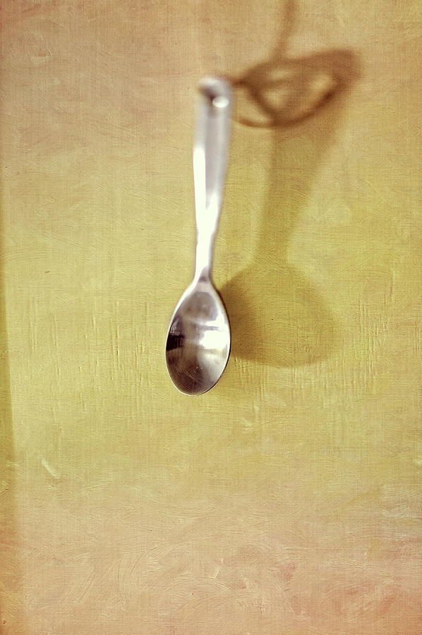 Hanging Spoon On Jute Twine Photograph