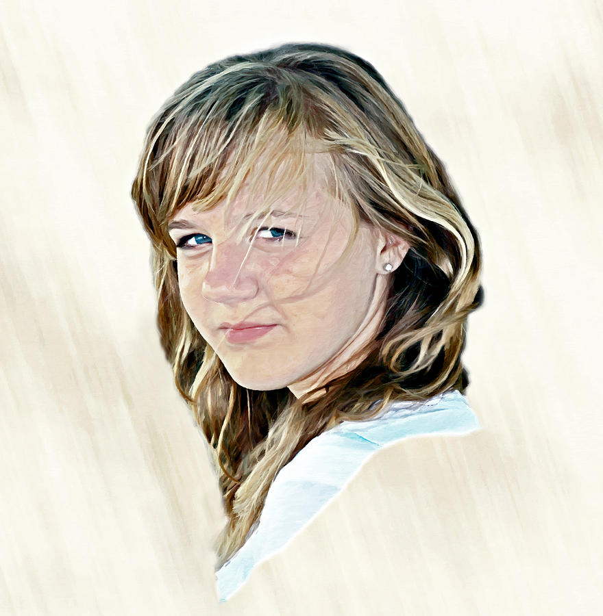 Hannah Portrait Digital Art by Randy Steele