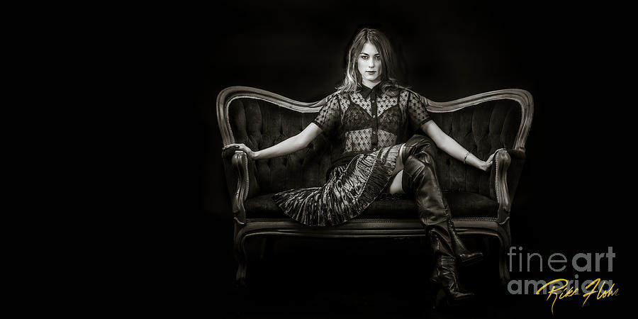 Black And White Photograph - Hannah Seated by Rikk Flohr