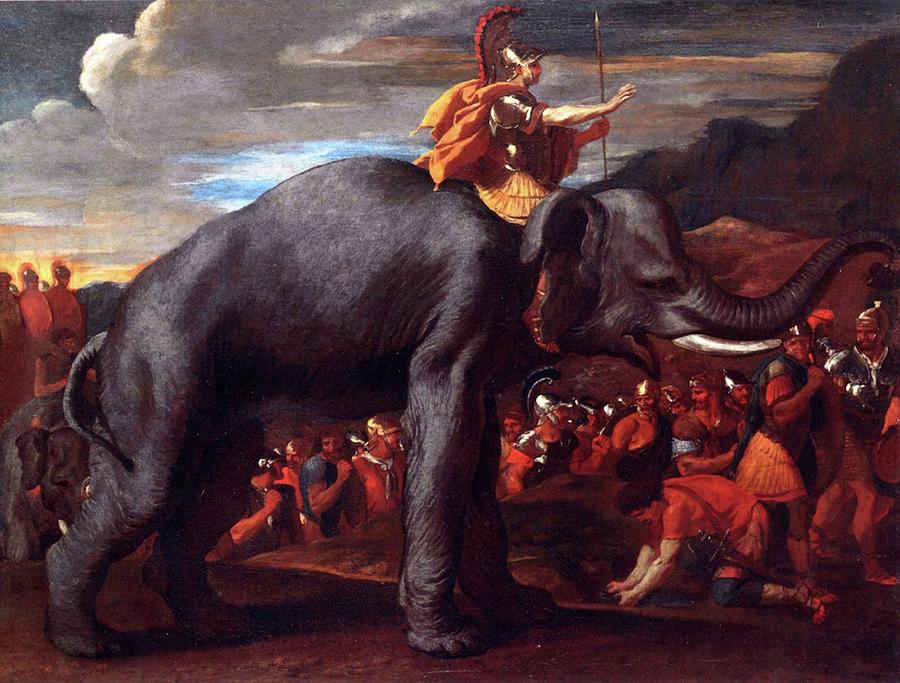 Hannibal Crossing the Alps Painting by Troy Caperton
