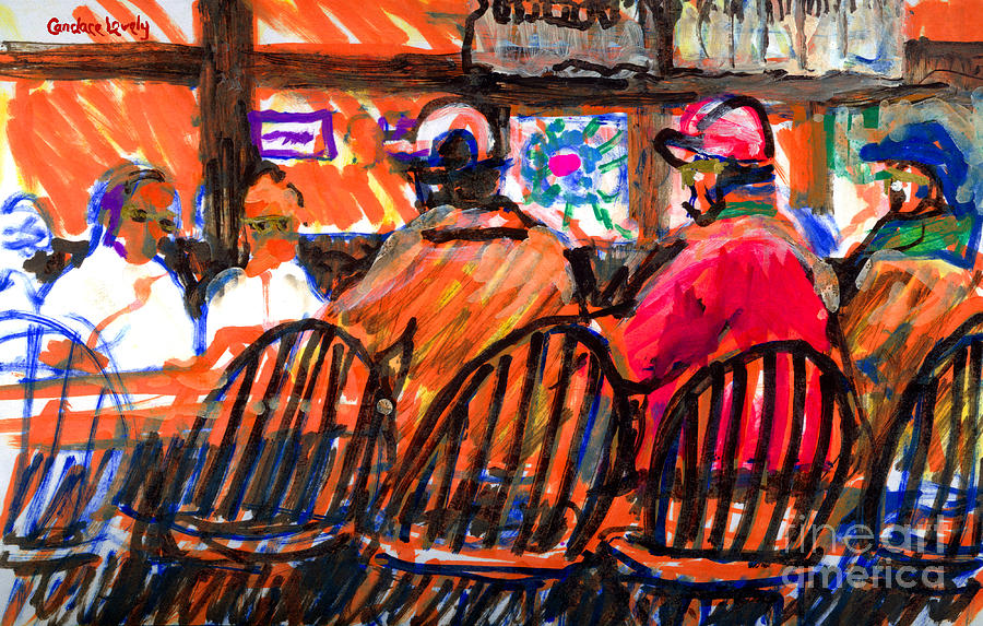 Hannibals Bar Nantucket Painting by Candace Lovely