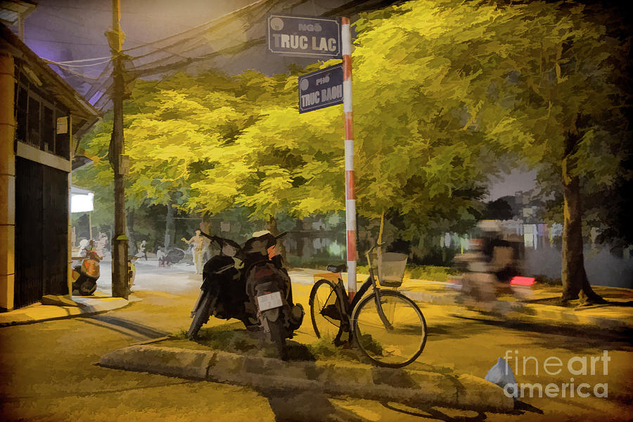 Hanoi Corner Digital Paint  Photograph by Chuck Kuhn