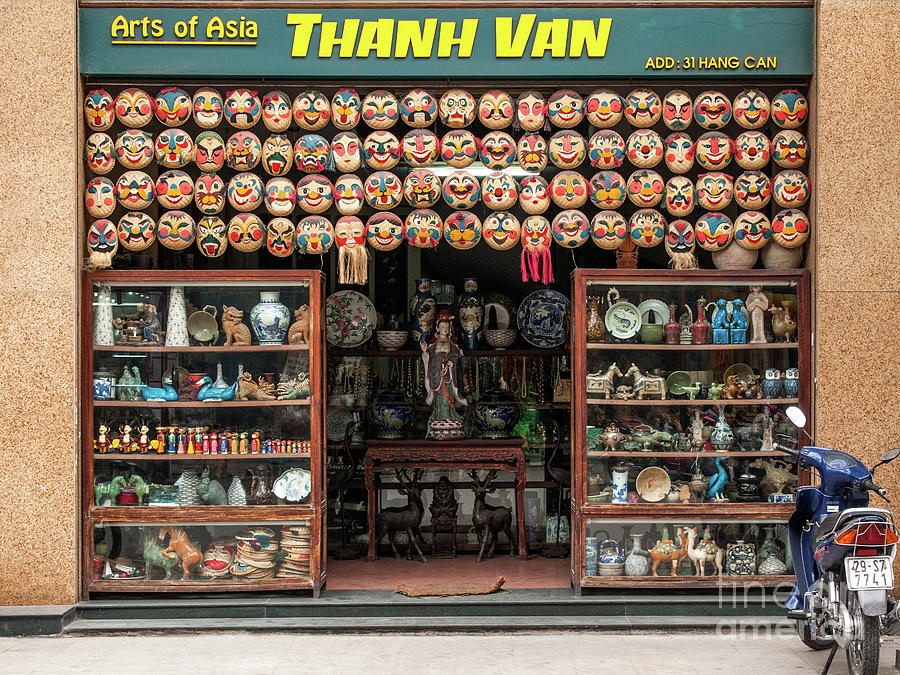 Hanoi Mask Shop 01  Photograph by Rick Piper Photography