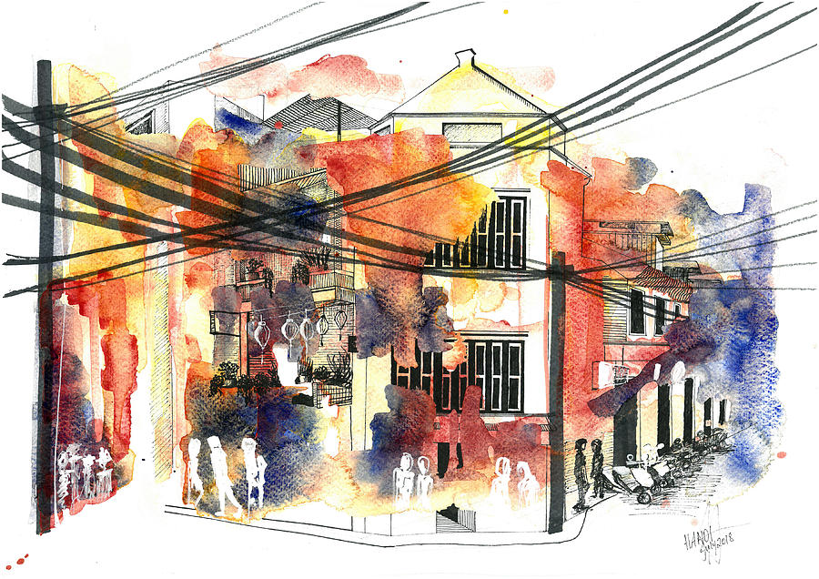 Hanoi Old Quarter Painting by Julia Zoellner - Fine Art America