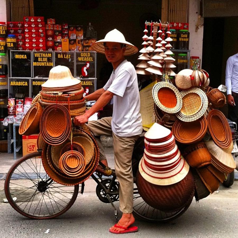 Hat Photograph - Hanoi Street Hat by Paul Dal Sasso