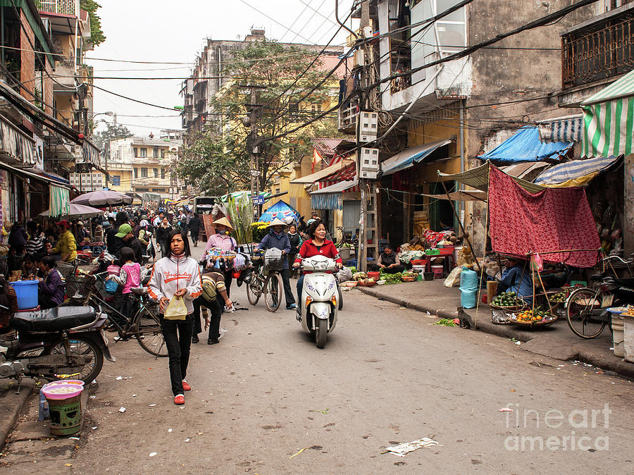 Hanoi Street Scene 01  Photograph by Rick Piper Photography