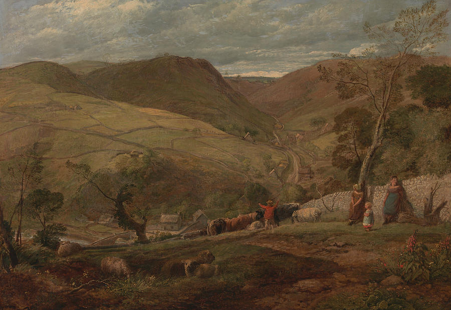 Hanson Toot, View in Dovedale Painting by John Linnell