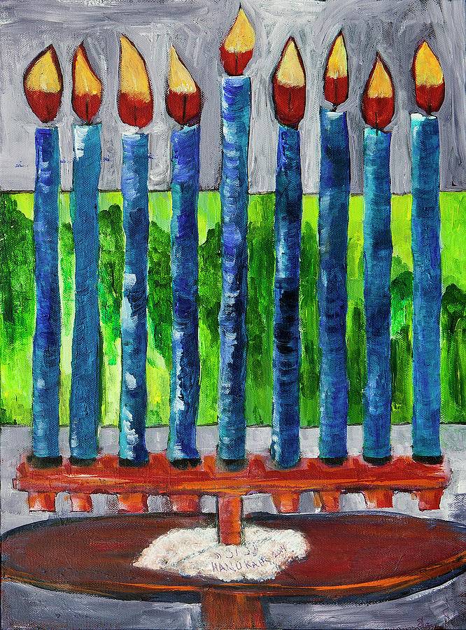 Hanukah Painting by Ellie Sorkin