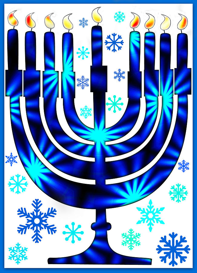 Hanukkah Digital Art - Hanukkah Greeting Card V by Aurelio Zucco