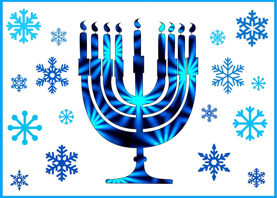 Hanukkah Greeting Card Digital Art by Aurelio Zucco