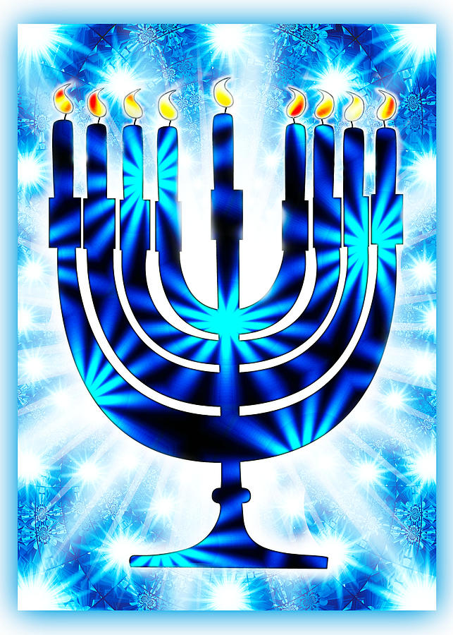 Hanukkah Greeting Card IX Digital Art by Aurelio Zucco