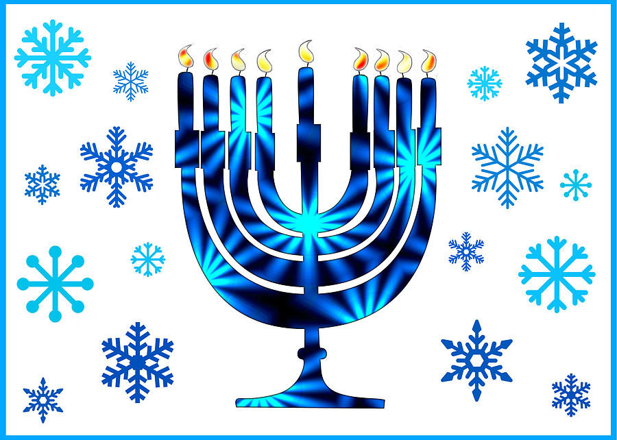 Hanukkah Greeting Card VI Digital Art by Aurelio Zucco