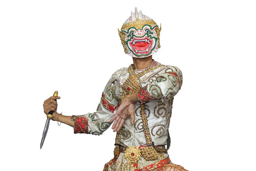Hanuman mask in Thai classical style of Ramayana story Photograph by Anek Pixels