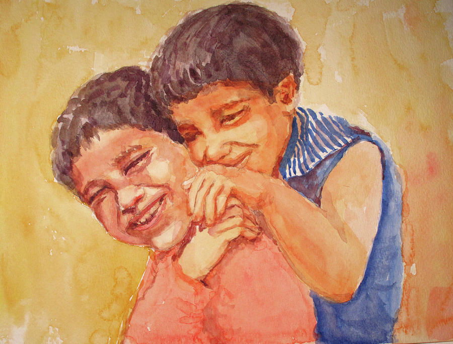 Happiness Painting by Asha Sudhaker Shenoy