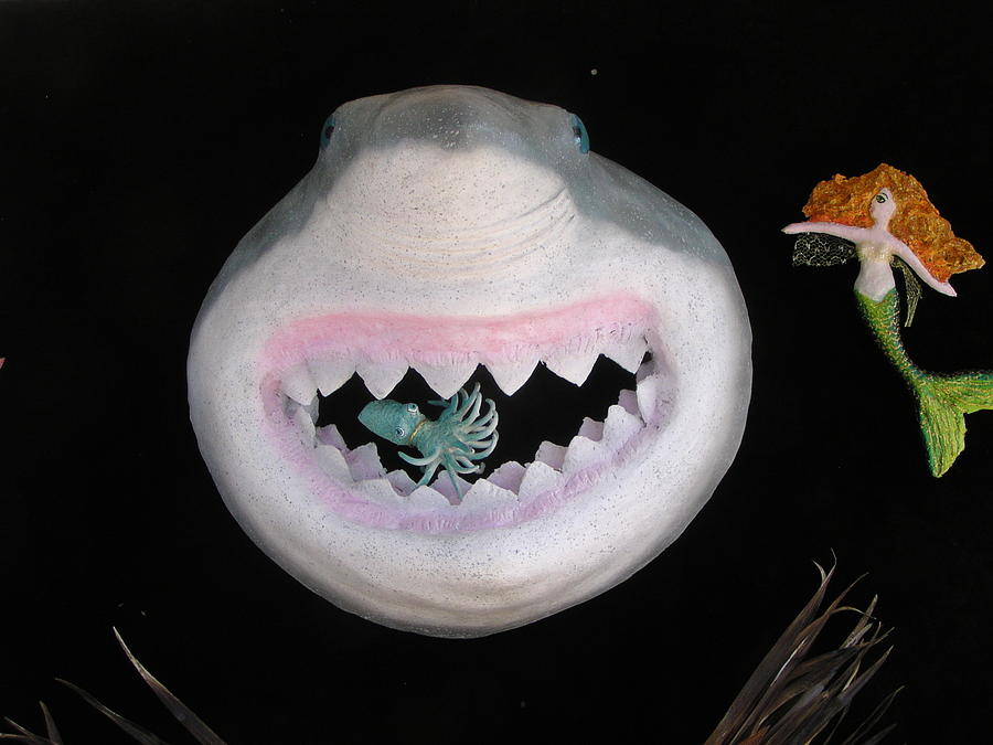Sharks Mixed Media - Happiness Is  by Dan Townsend