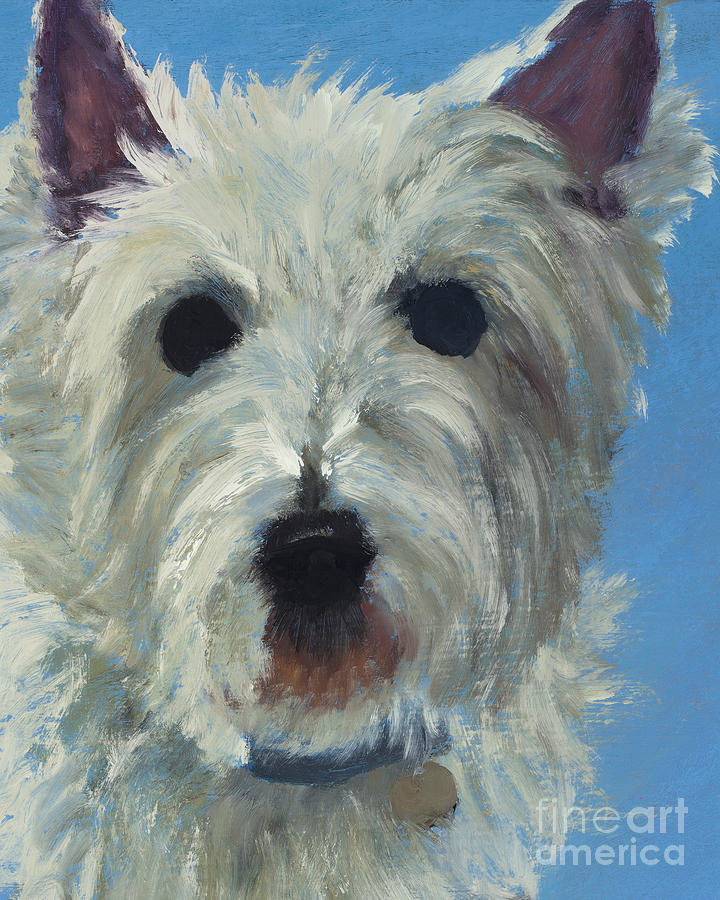 Dog Painting - Happiness is... Lucy by Alyson Kinkade