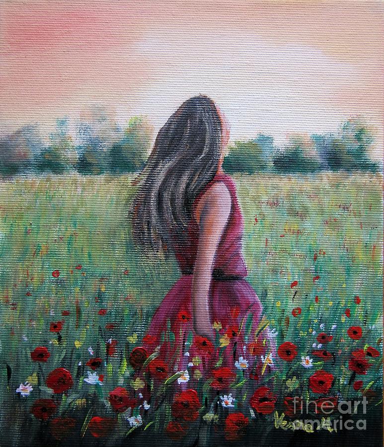 Flower Painting - Happiness by Vesna Martinjak