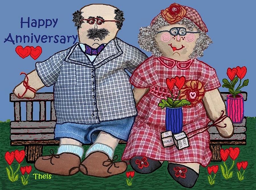 Happy Anniversary to a Very Special Couple Digital Art by Suzanne Theis