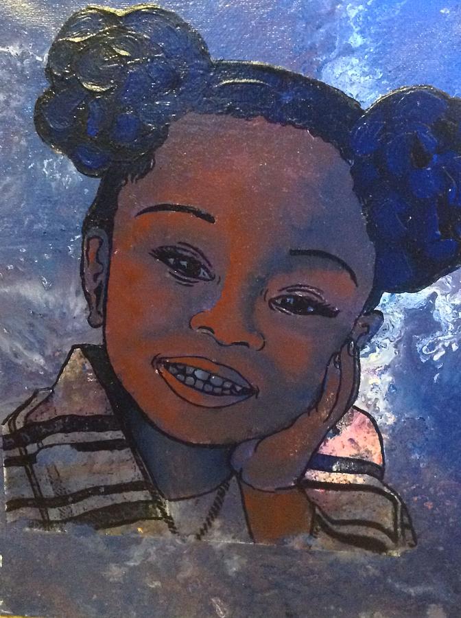 October  Baby Girl  Painting by Karen Buford