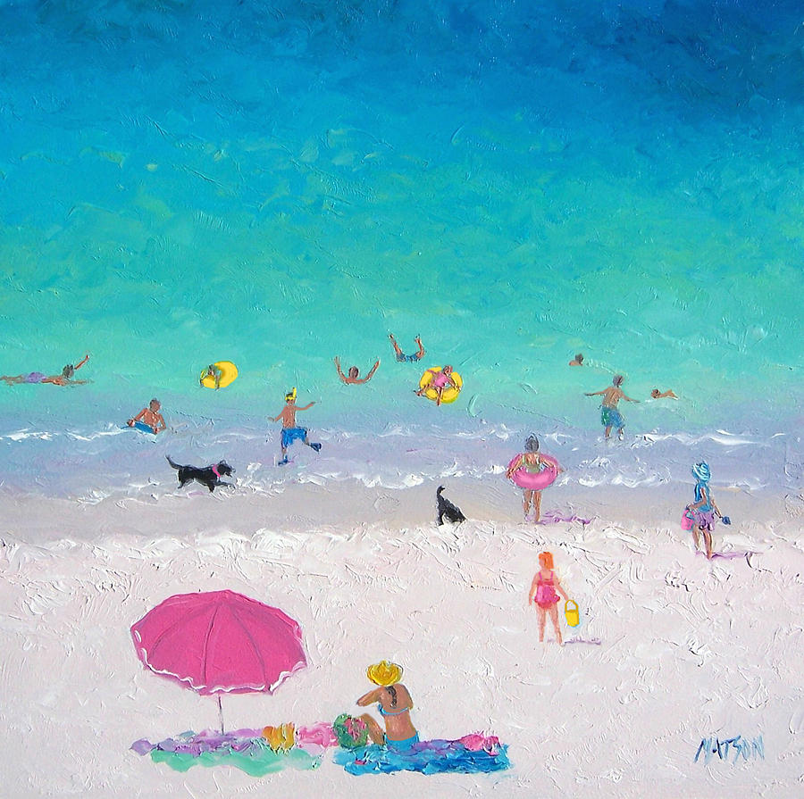 Happy Beach Days Painting by Jan Matson