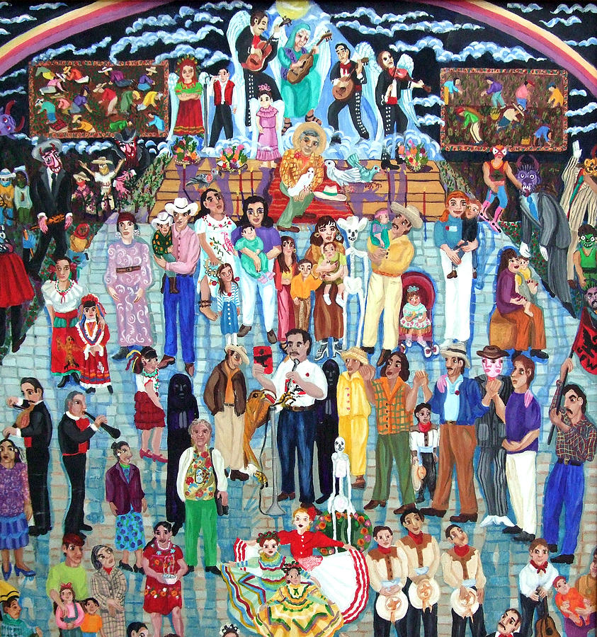 Happy Birthday Cesar Chavez Painting by Maria Alquilar