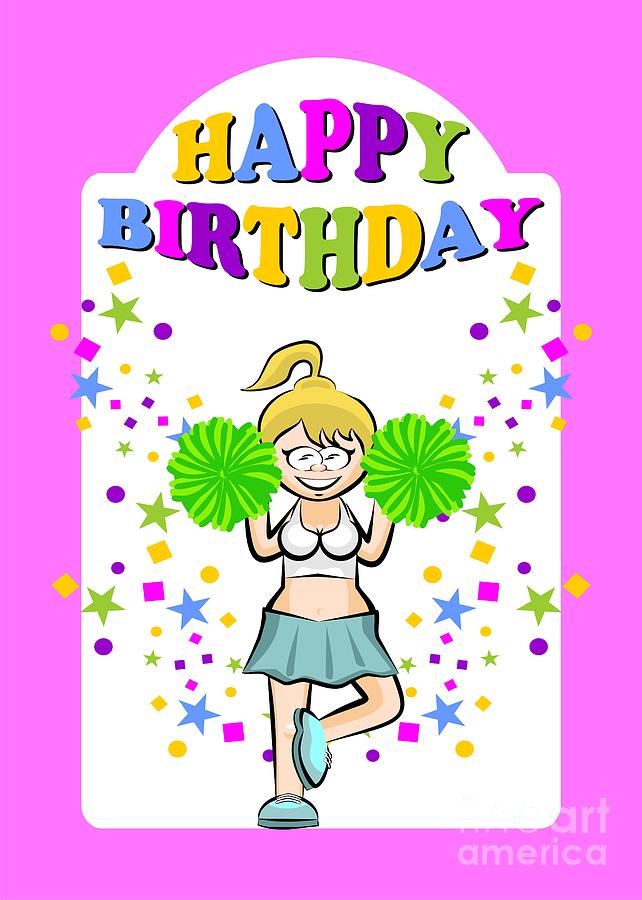Happy birthday for the best cheerleader of the team Digital Art by ...