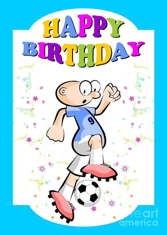 Happy birthday for the best soccer player Digital Art by Daniel Ghioldi