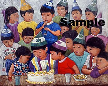 Kids Painting - Happy Birthday by Komi Chen Kids Painting - Happy Birthday by Komi Chen