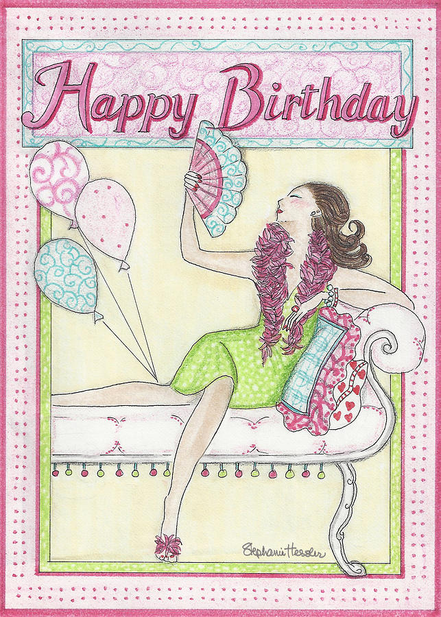 Happy Birthday Mixed Media by Stephanie Hessler