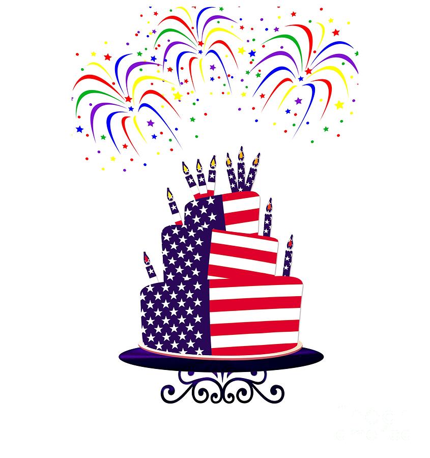 Independence Day Digital Art - Happy Birthday USA by Anne Kitzman
