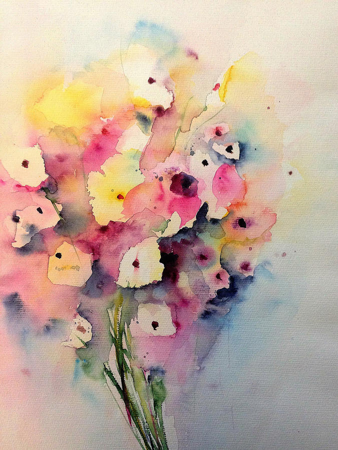 Happy Bouquet Painting by Britta Zehm