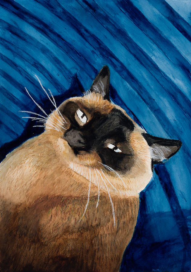 Cat Painting - Happy Cat by Marcella Morse