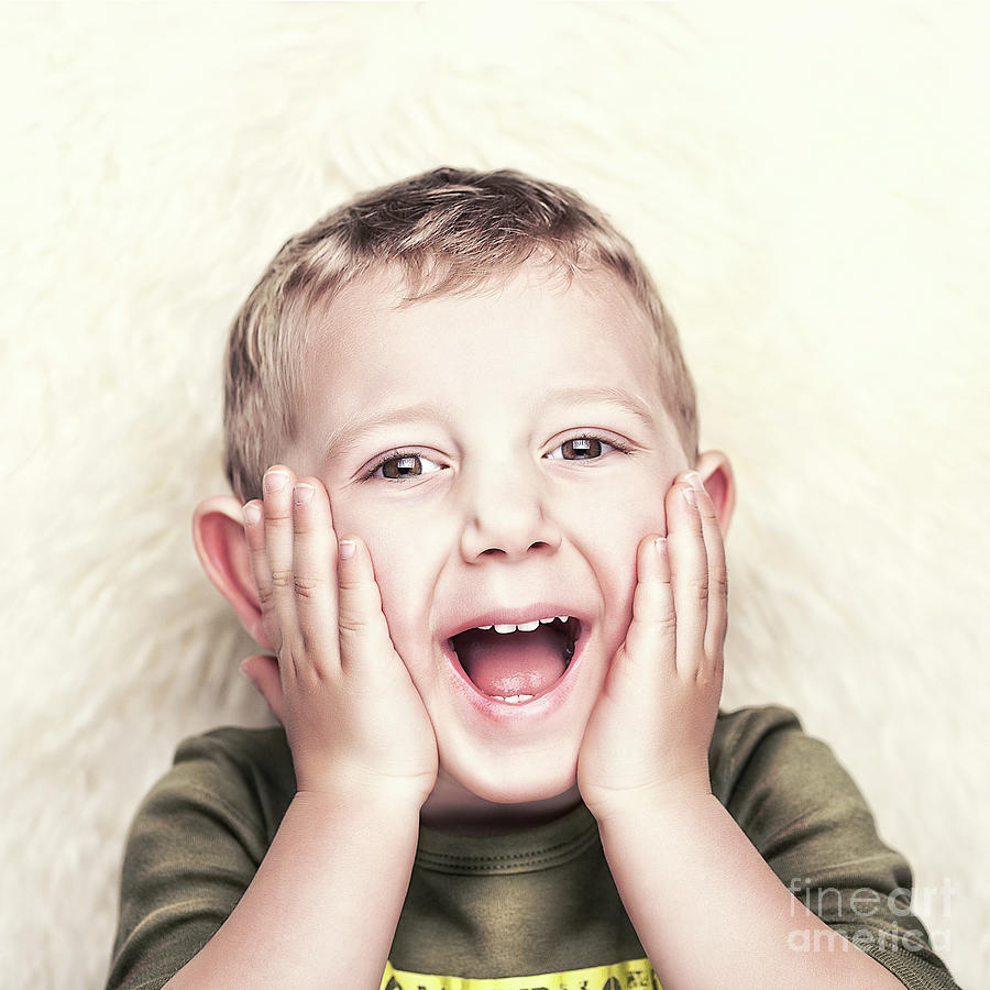 Happy Child Portrait Photograph by Gualtiero Boffi