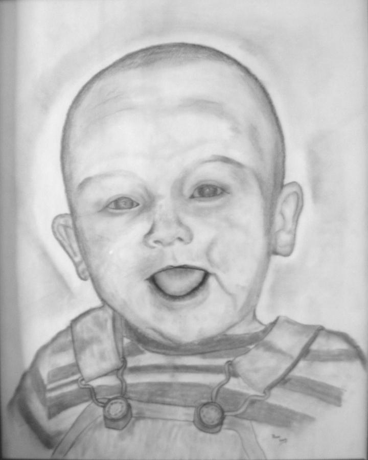A Cheerful Baby Drawing by Kathi Dodson  Pixels