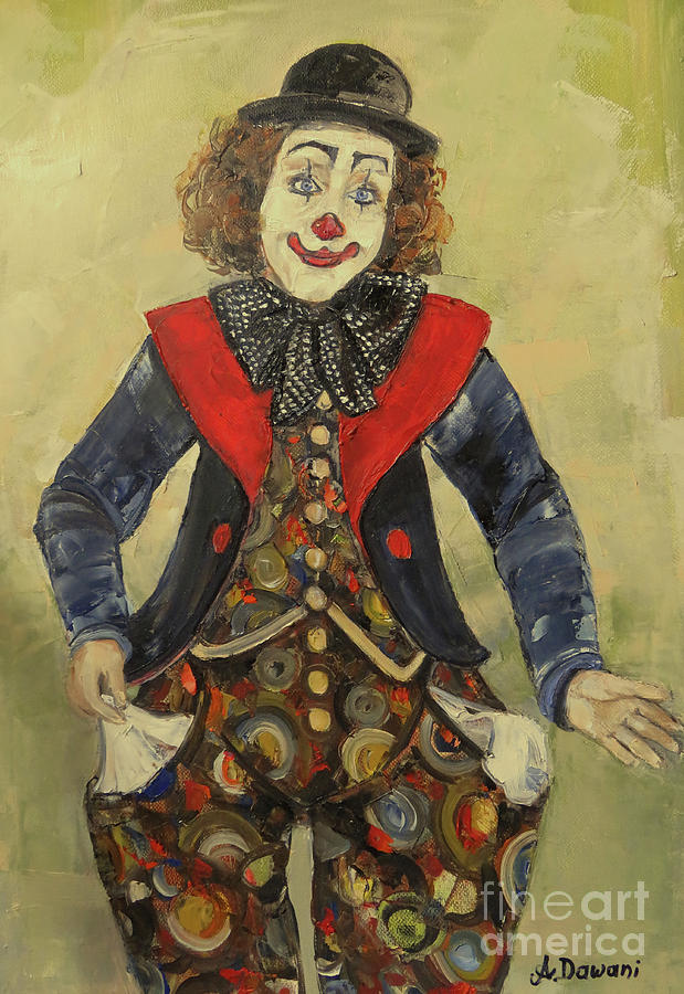 Clown Painting - Happy Clown by Ana Dawani