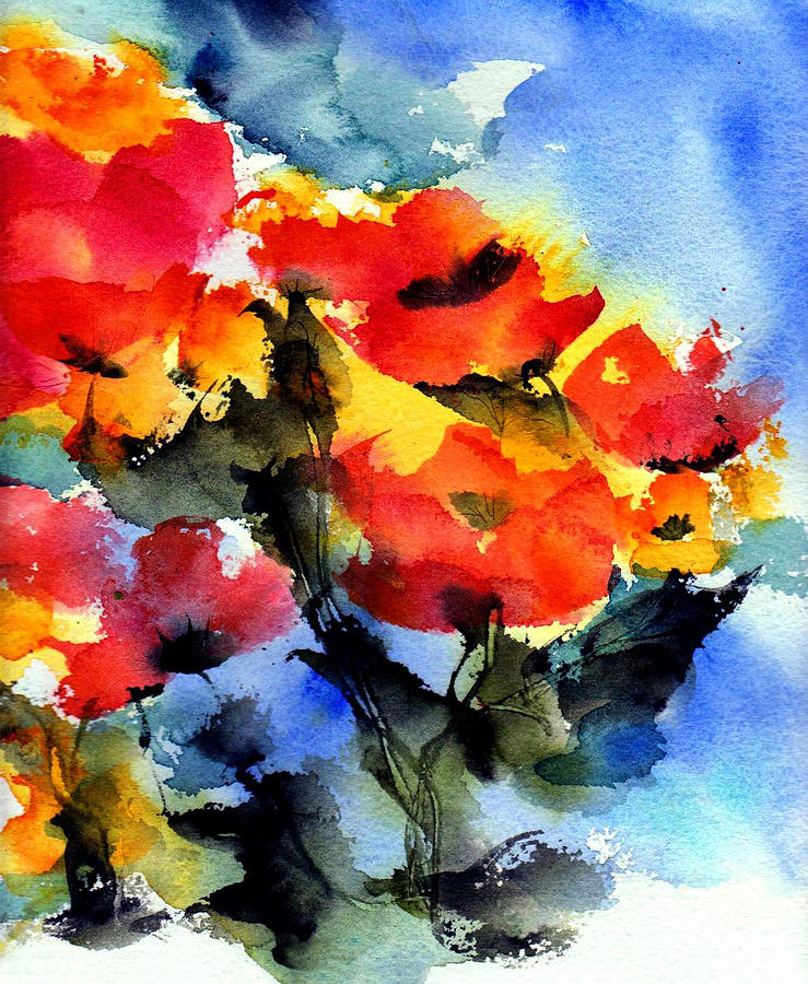 Flower Painting - Happy Day by Anne Duke