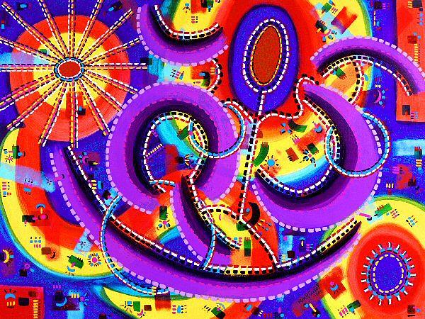 Abstract Painting - Happy Days are Here Again by Max R Scharf Abstract Painting - Happy Days are Here Again by Max R Scharf