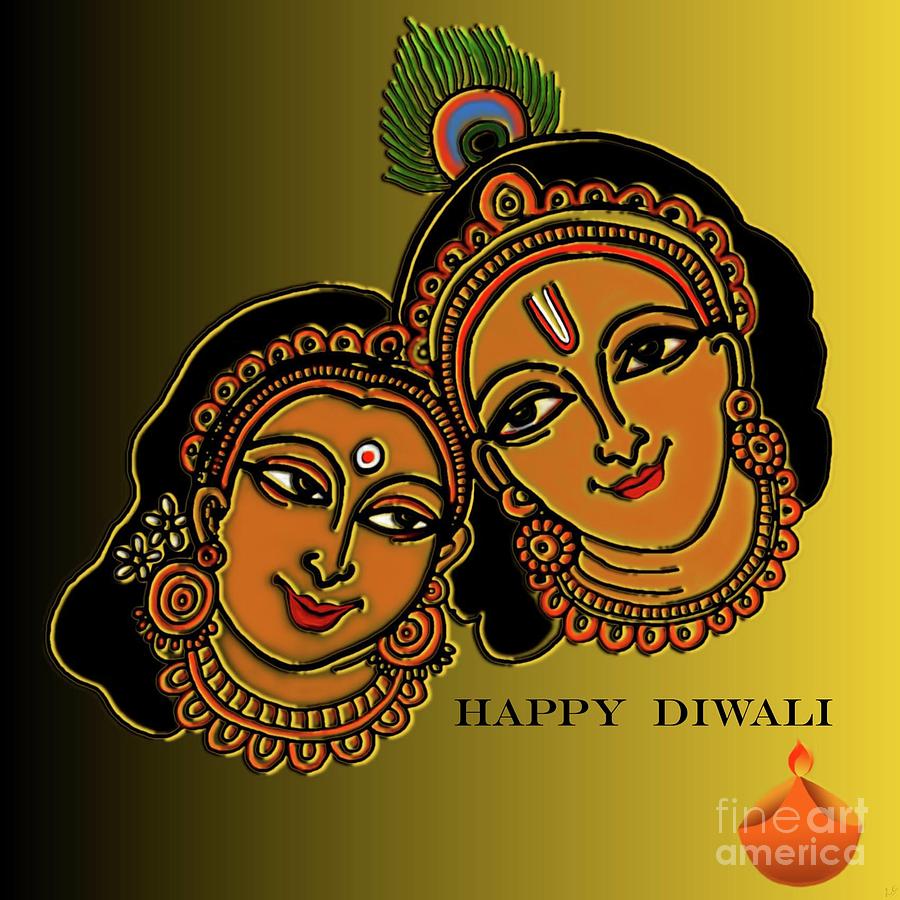 Happy Diwali Digital Art by Latha Gokuldas Panicker