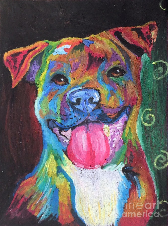 Happy Dog Pastel by Mallory Tartaglia - Fine Art America