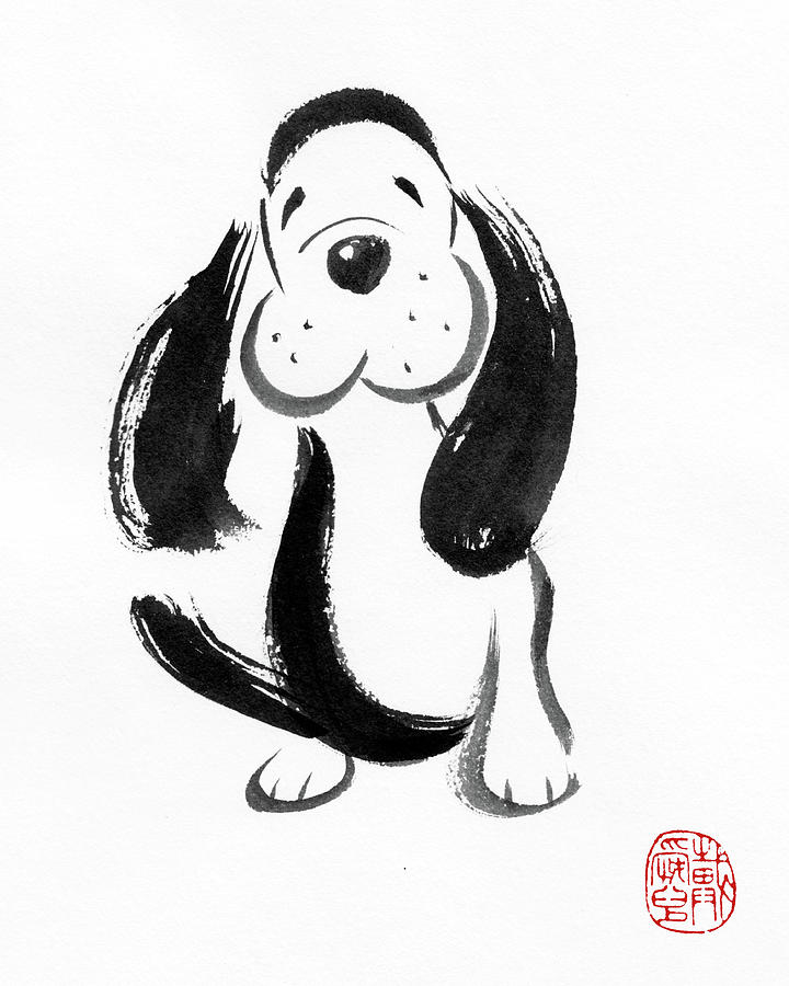Happy Dog Painting by Oiyee At Oystudio