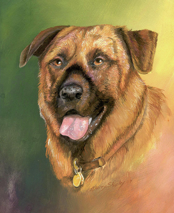 Dog Painting - Happy Dog by Sherry Shipley