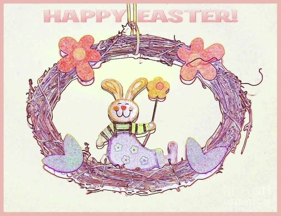 Happy Easter #4 Digital Art by Jasna Dragun
