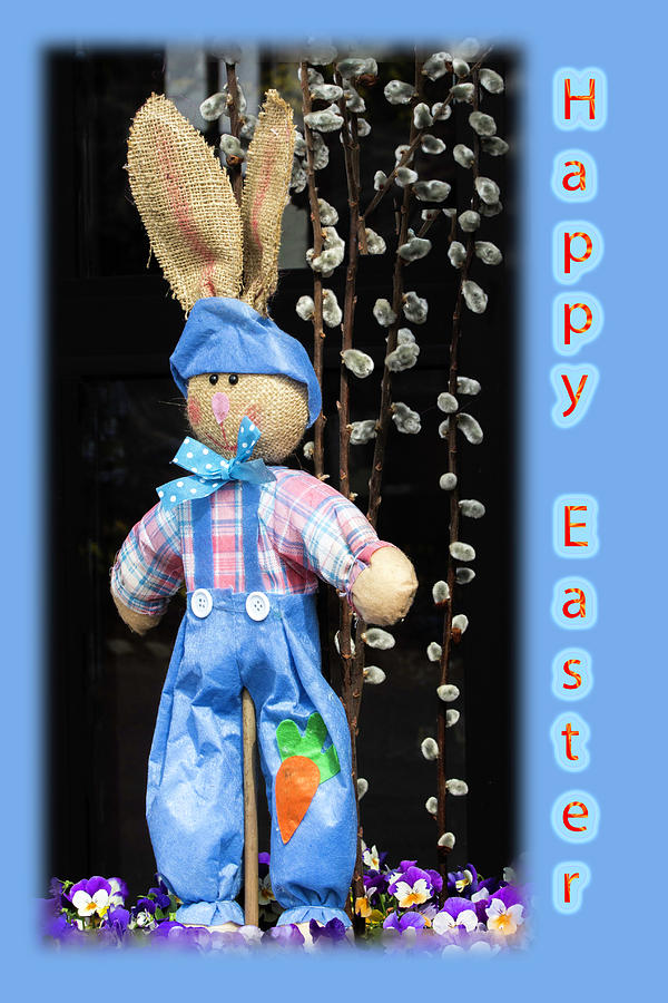 Happy Easter Bunny Boy Decoration Greeting Card Photograph