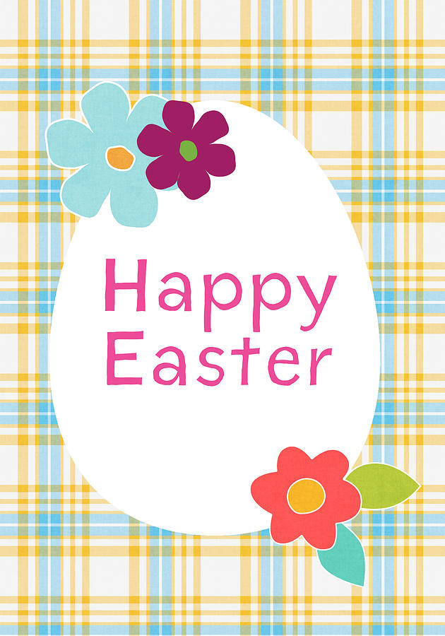 Easter Digital Art - Happy Easter Egg- Art by Linda Woods by Linda Woods