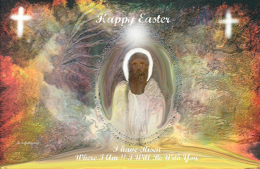 Happy Easter Painting - Happy Easter Faa And Visitors by Sherris - Of Palm Springs