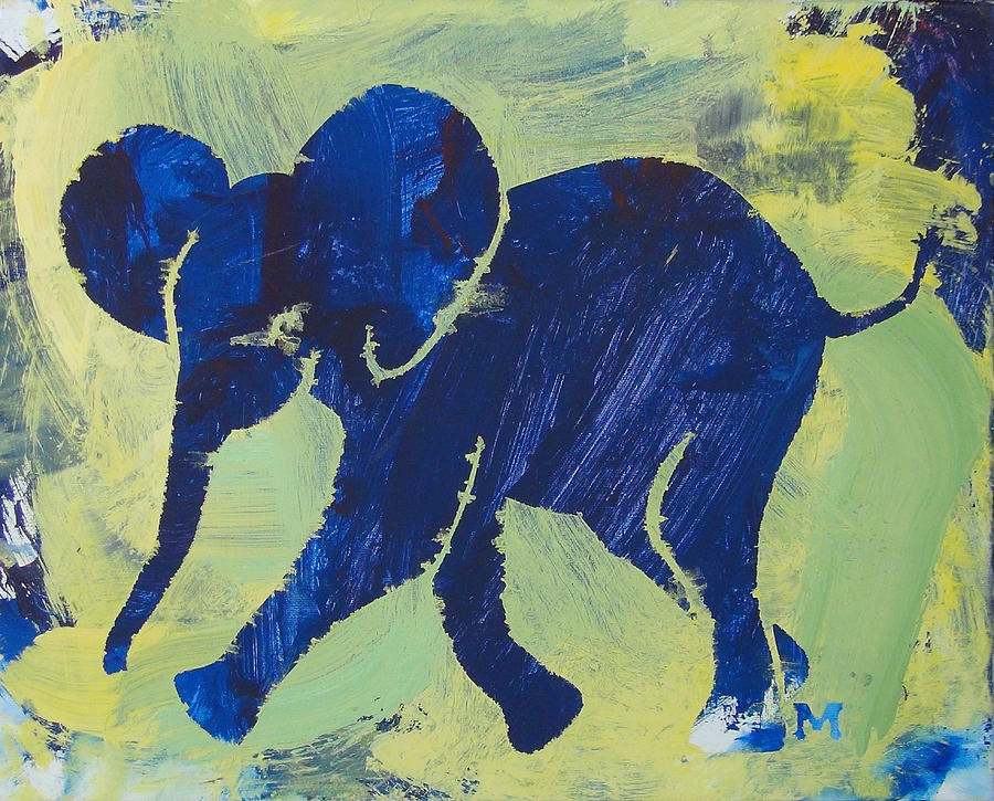 Elephant Painting - Happy Elephant by Candace Shrope Elephant Painting - Happy Elephant by Candace Shrope