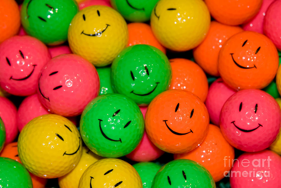 Happy Face Golf balls Photograph by Anthony Totah