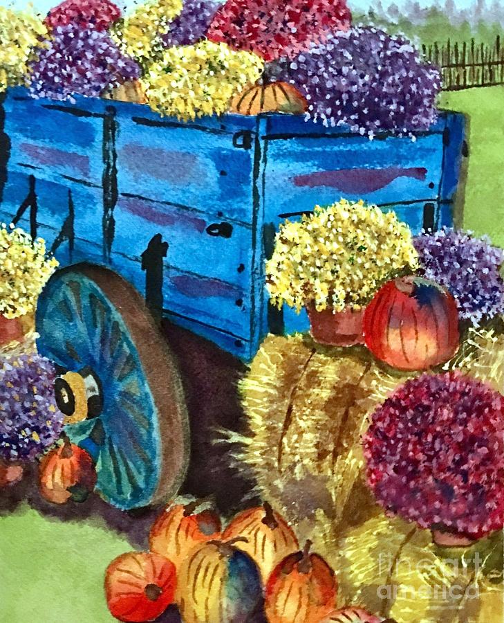 Happy Fall Harvest Painting by Sue Carmony
