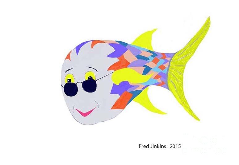 Holiday Painting - Happy Fish Touring by Fred Jinkins